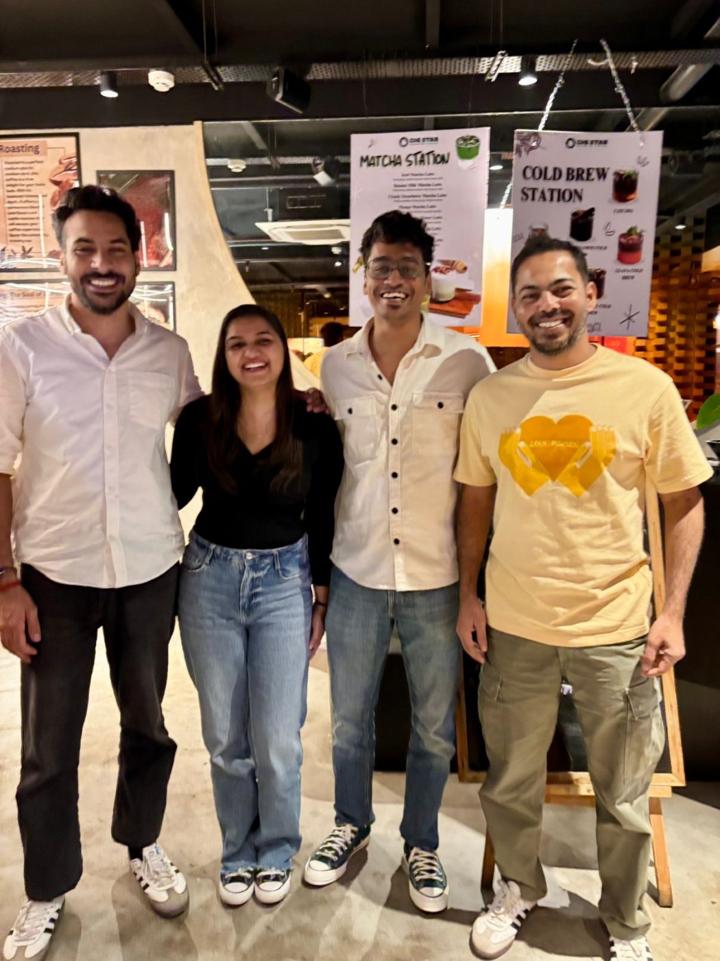 Team meetup at a coffee roastery
