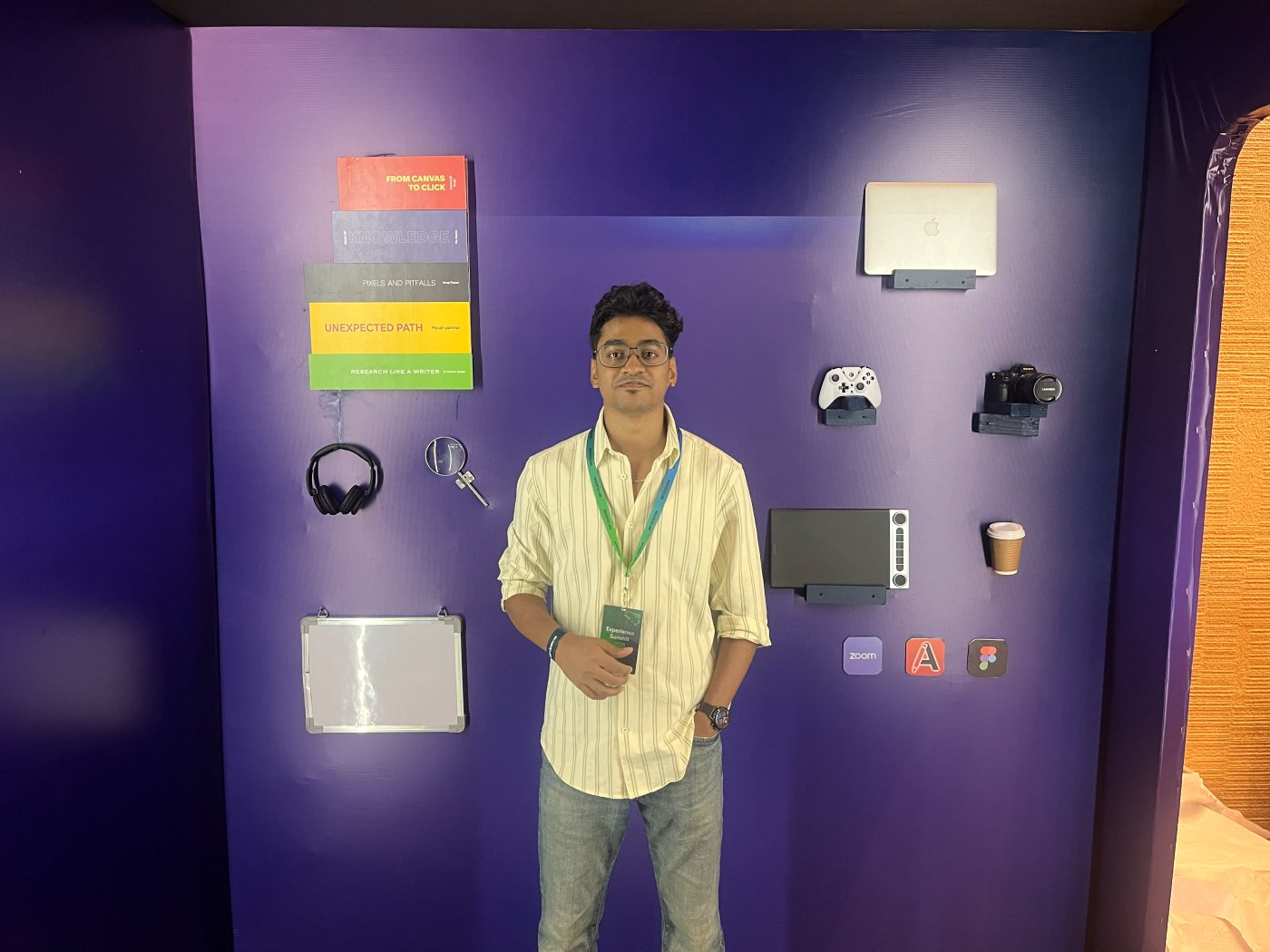 Shivam at the ServiceNow Experience Summit design wall